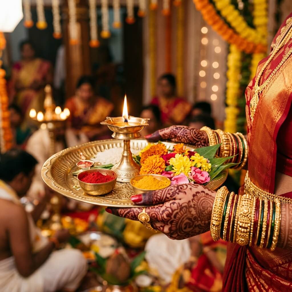 Silk saree bridal